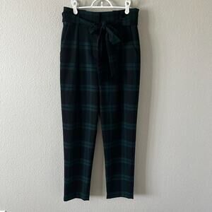 Antonio Melani NWT womens Natalia green plaid pleated belted ankle pants size 10